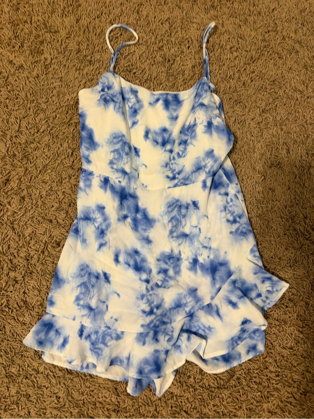 Altar'd State Light Blue and White Strap Dress